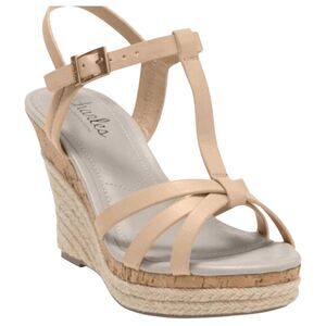 CHARLES BY CHARLES DAVID Little Tan Leather Strappy Wedge Sandal Size 10M
